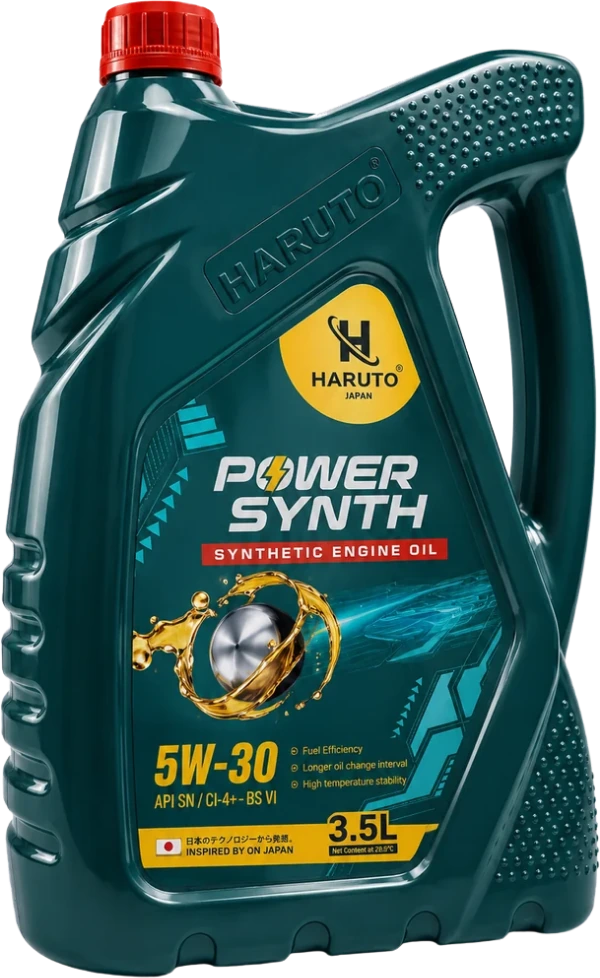 Haruto Power Synth 5W-30 lubricant bottle